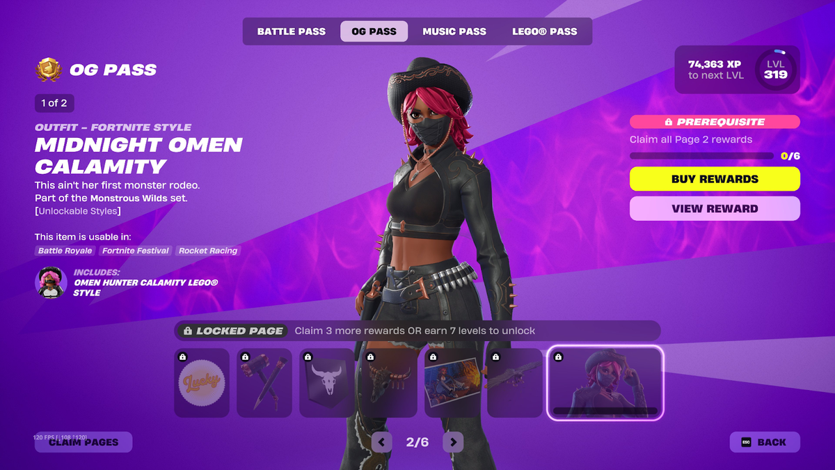 ‘Fortnite OG’ Chapter 1, Season 6 Pass Lineup