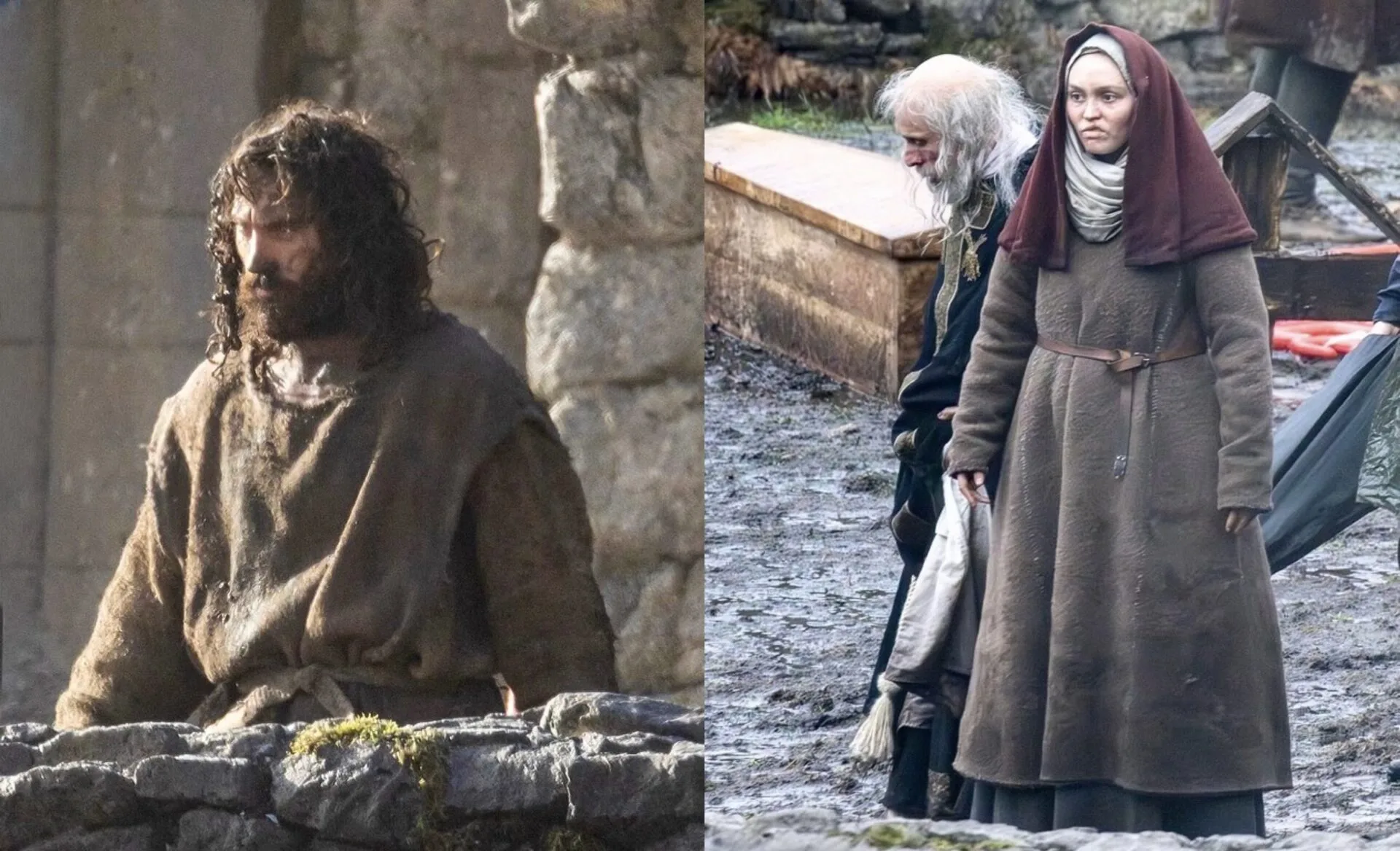 'Werwulf' Set Photos Reveal Beast-Like Aaron Taylor-Johnson, Prosthetic-Ridden Lily-Rose Depp