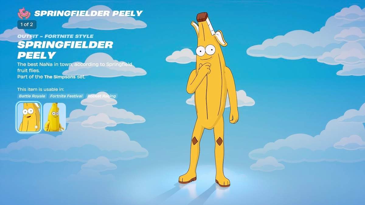 ‘Fortnite’ x ‘The Simpsons’ Springfielder Peely Missions And Rewards Available Now